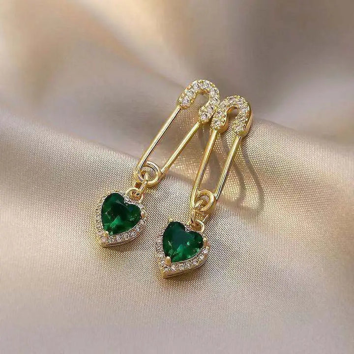 Amarisse™ - Viridelle Gold Dangle Earrings