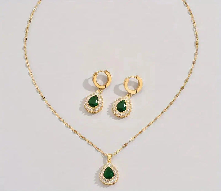 Rheya™ - Elegant Gold Jewelry Set