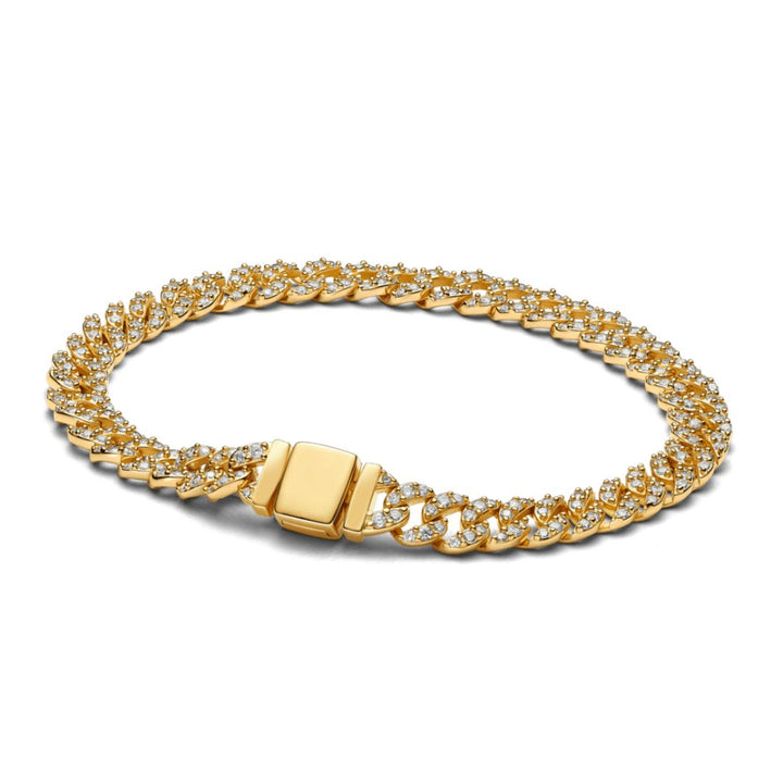 Cuban Pave Bracelet | Gold