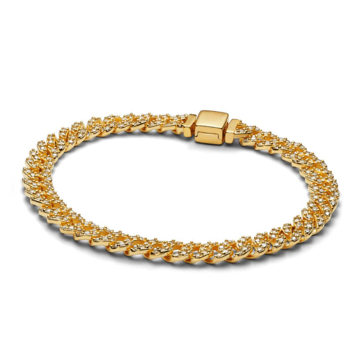 Cuban Pave Bracelet | Gold