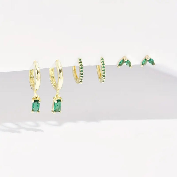Fiorenza™ - Viridelle Gold Earrings Set