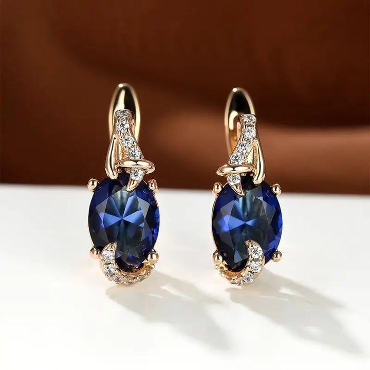 Midnight Gold Elegance Drop Earrings