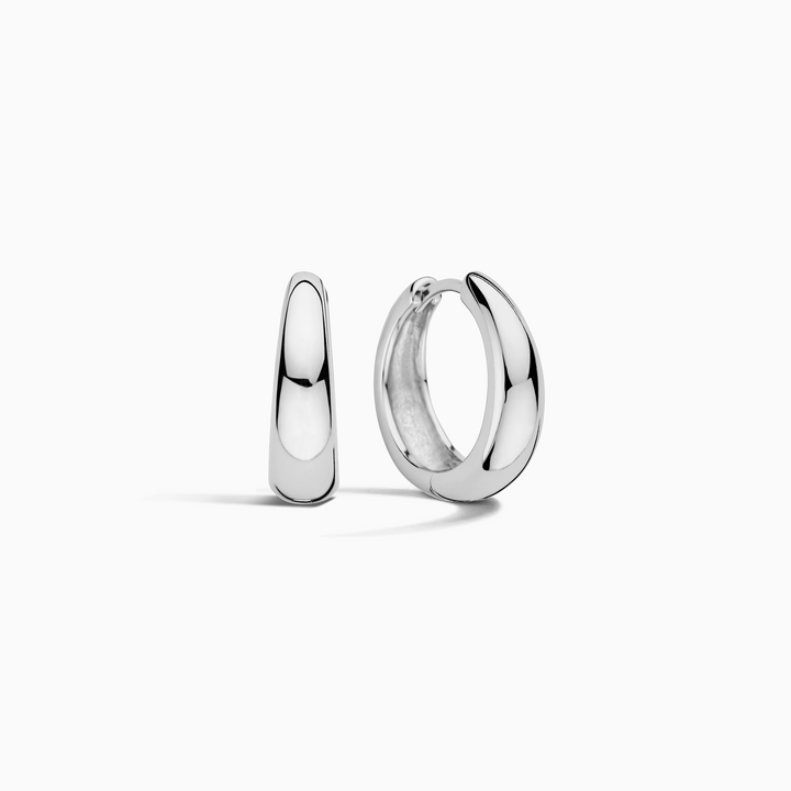 Rue™ - Bold White Gold Hoops