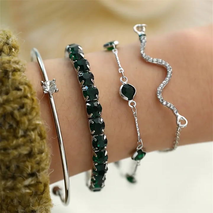 Emerald Elegance™ - Gemstone Bracelet Collection