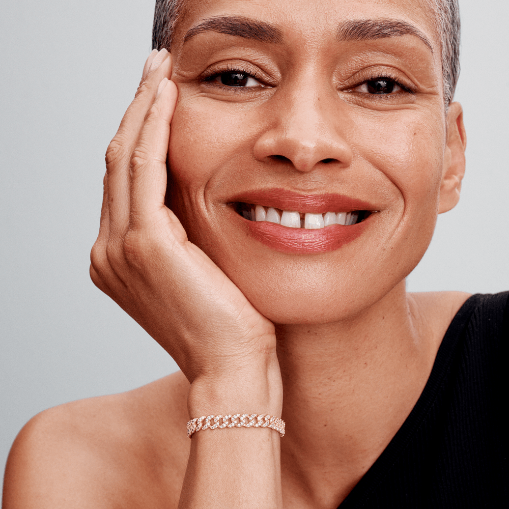 Cuban Pave Bracelet | Gold