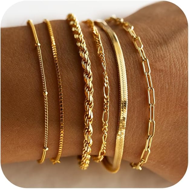 Vernetta™ - Elegant Gold Bracelet Set