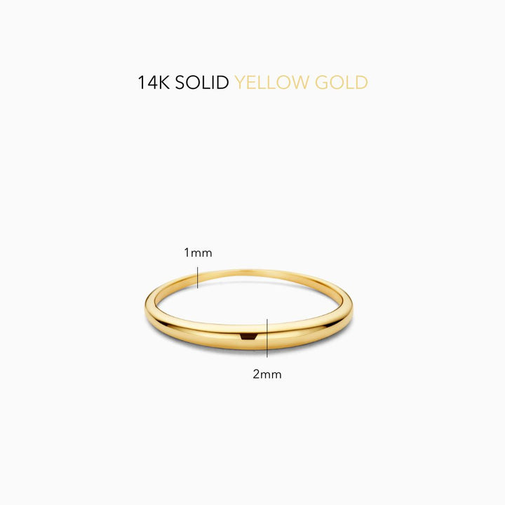 Gilded Elegance™ - Slim Dome Ring