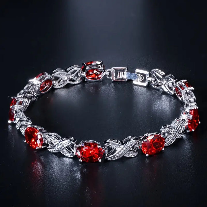 Alendra™ - Flameaux Bracelet in White Gold