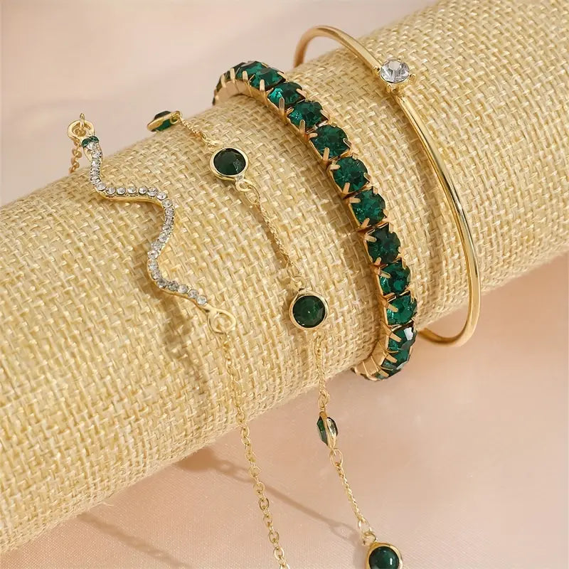 Emerald Elegance™ - Gemstone Bracelet Collection