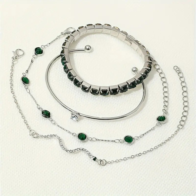 Emerald Elegance™ - Gemstone Bracelet Collection