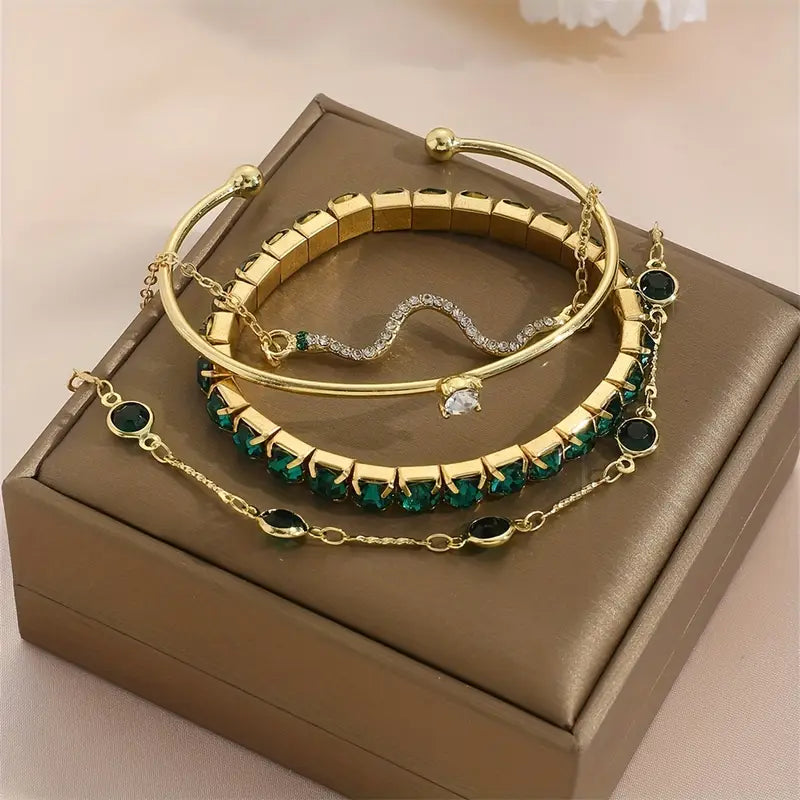 Emerald Elegance™ - Gemstone Bracelet Collection