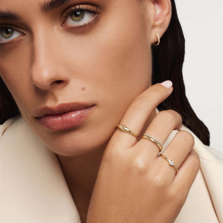 Luna™ - Elegant Dome Ring in Gold