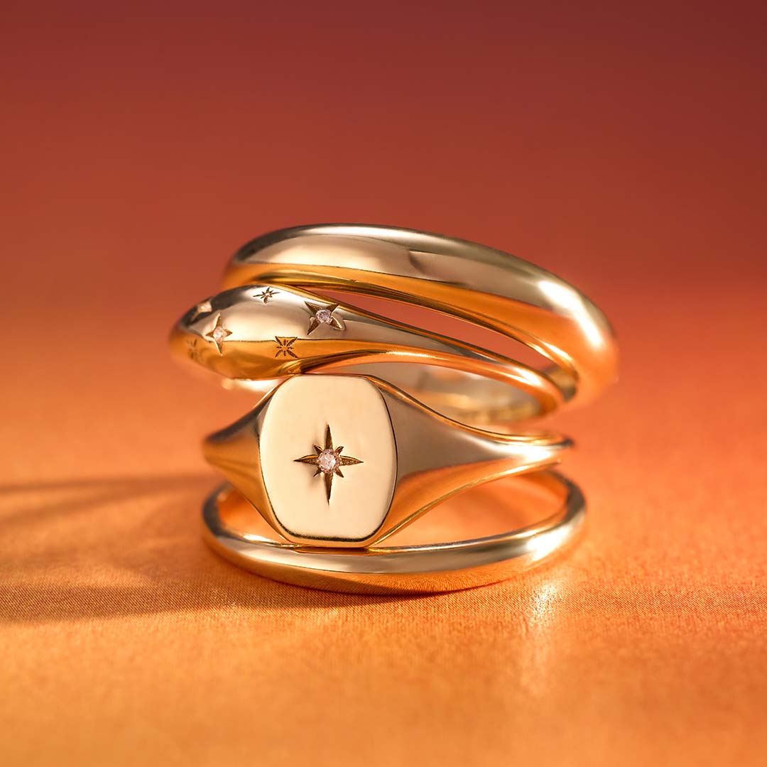Luna™ - Elegant Dome Ring in Gold