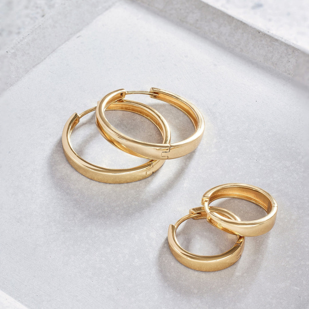 Gia™ - Bold Gold Hoop Earrings
