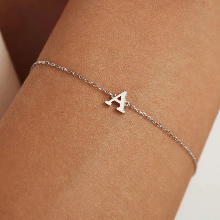 Vita Signa™ - White Gold Initial Bracelet