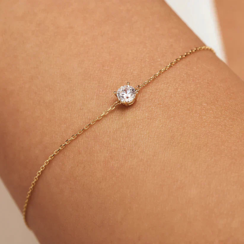 Cléa™ - Moissanite Stone Bracelet in Gold