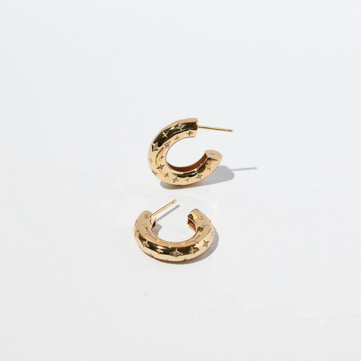 Celestial Hoops™ - White Gold Earrings