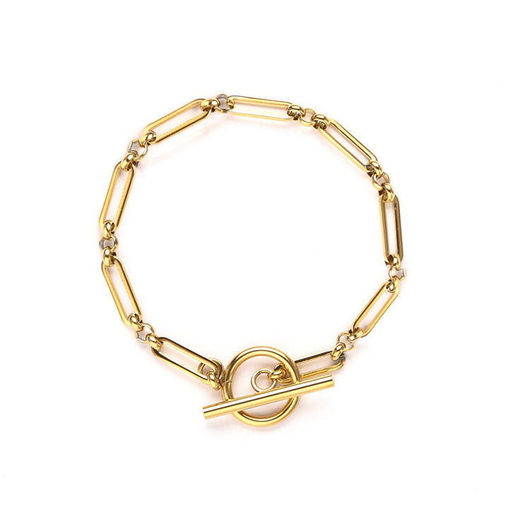 Link™ - Elegant Gold T-Bar Bracelet