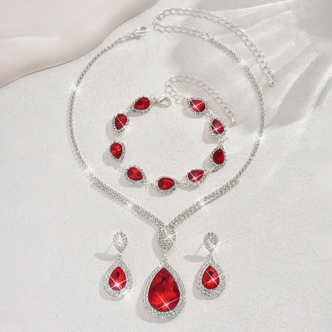 Thalira™ - Bloodwynne Jewelry Set in White Gold