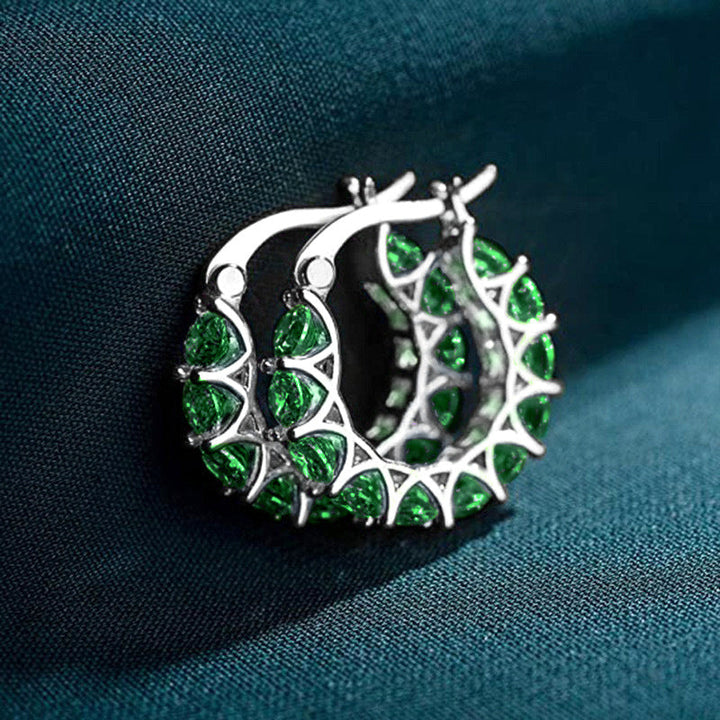 Elena Marlowe™ - Hoop Earrings in White Gold