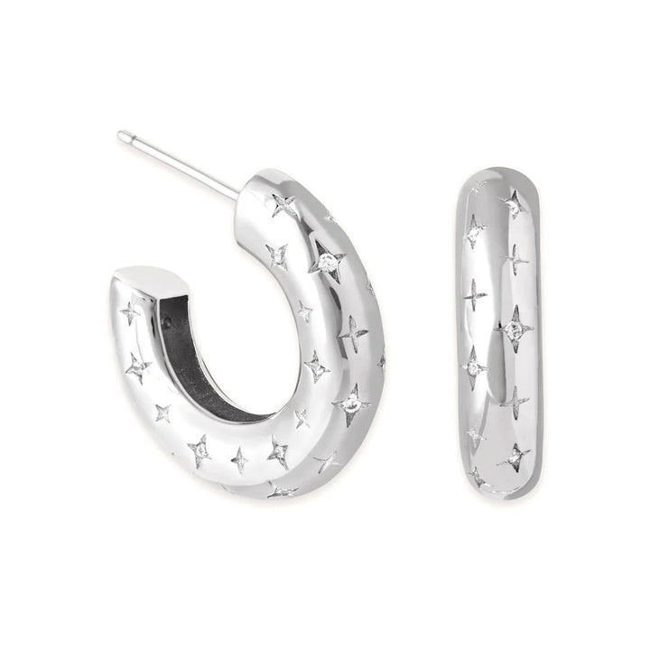 Celestial Hoops™ - White Gold Earrings