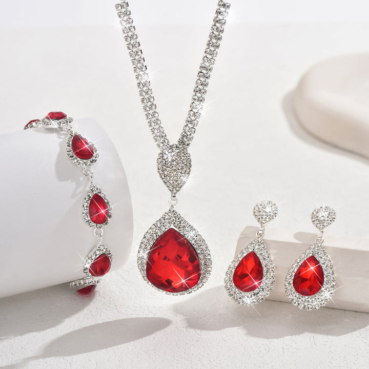 Thalira™ - Bloodwynne Jewelry Set in White Gold
