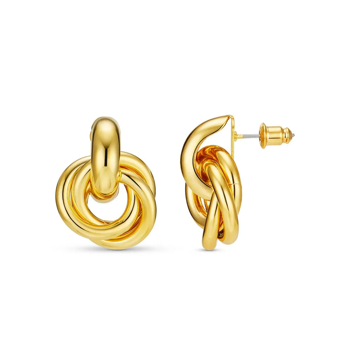 Aurora™ - Bold Interlocking Earrings in Gold