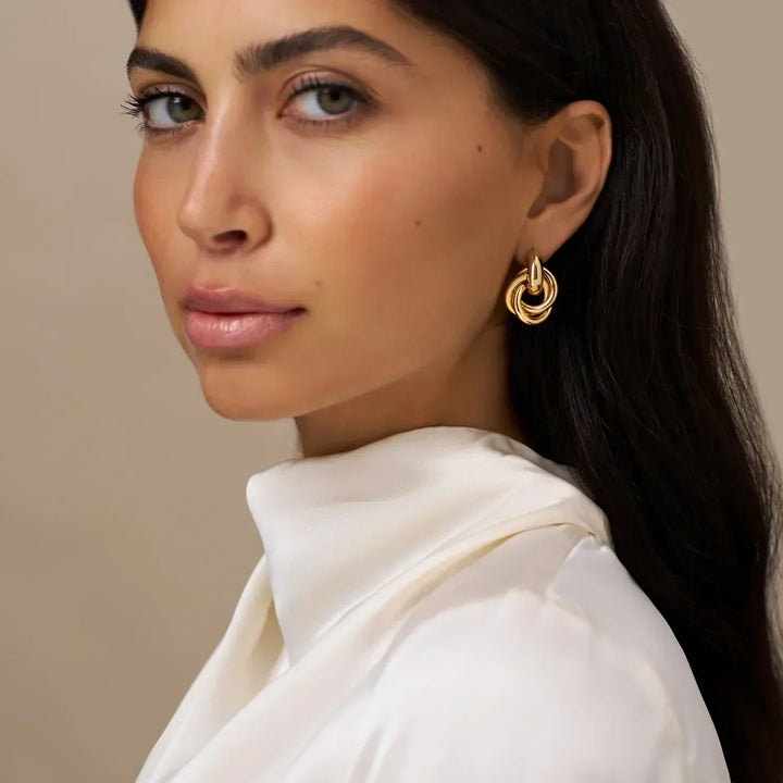 Interlock™ - Bold Gold Earrings