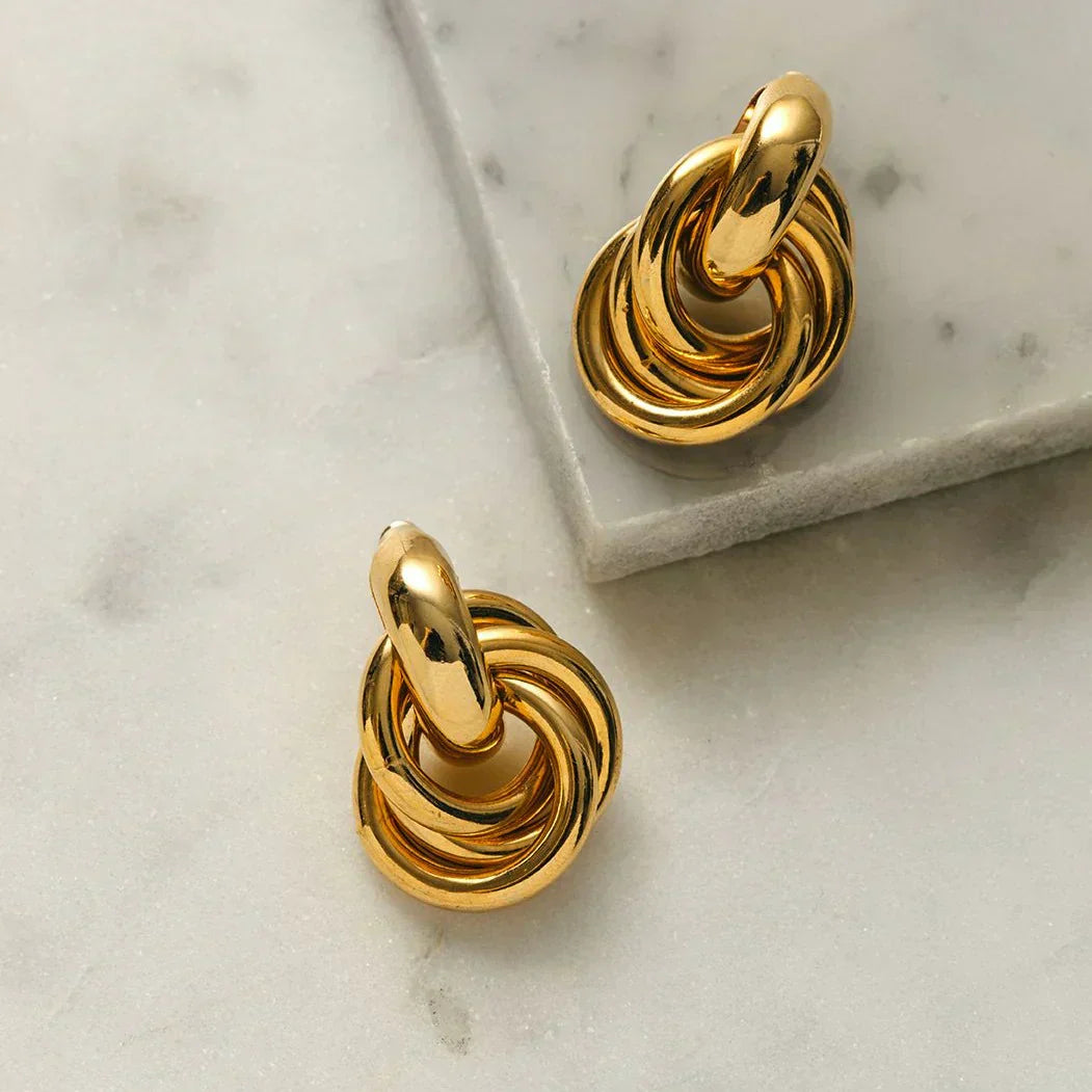 Interlock™ - Bold Gold Earrings