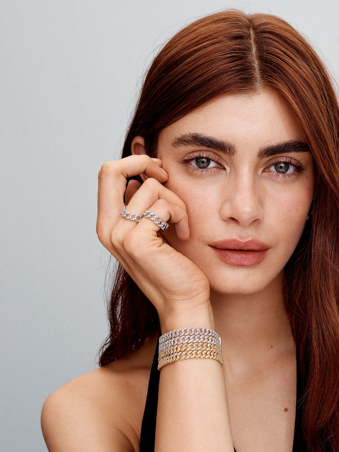 Cuban Pave Bracelet | Gold