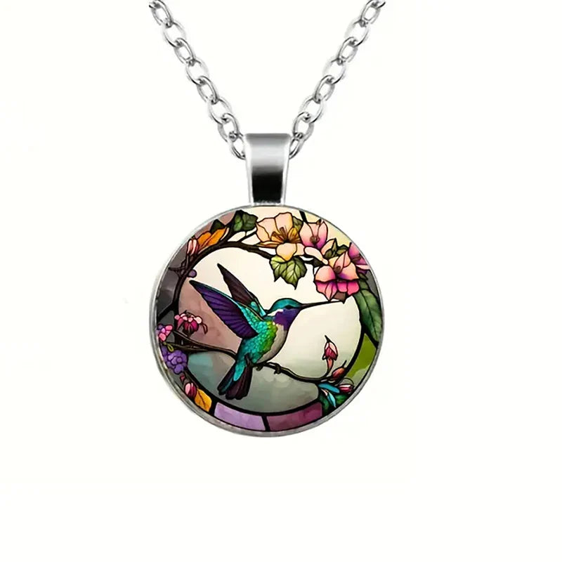 Hummingbird™ - Glass Dome Pendant Necklace