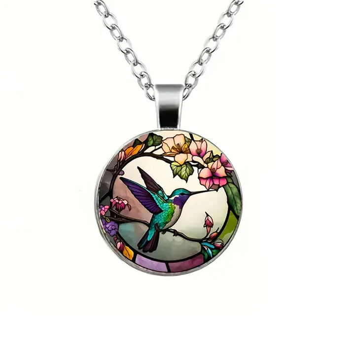 Hummingbird™ - Glass Dome Pendant Necklace