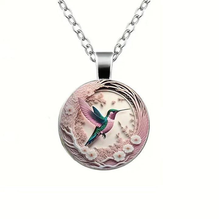 Hummingbird™ - Glass Dome Pendant Necklace