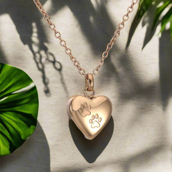 Pawprint Heart™ - Pet Memorial Urn Necklace