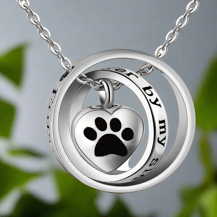 Forever In My Heart - Stainless Steel Paw Urn Necklace
