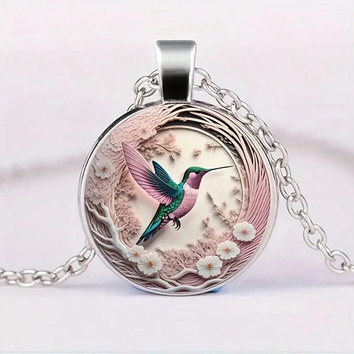 Hummingbird™ - Glass Dome Pendant Necklace