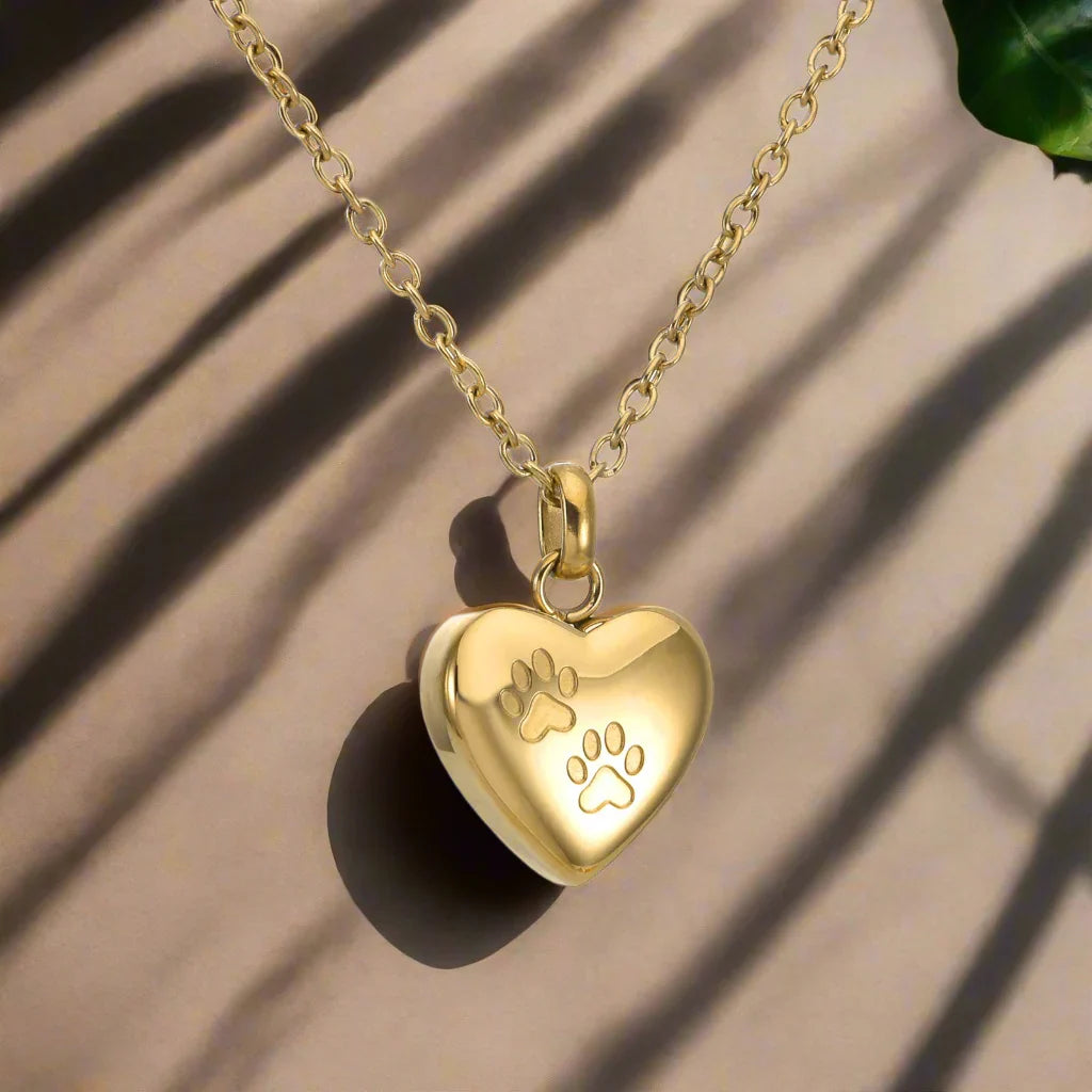 Pawprint Heart™ - Pet Memorial Urn Necklace