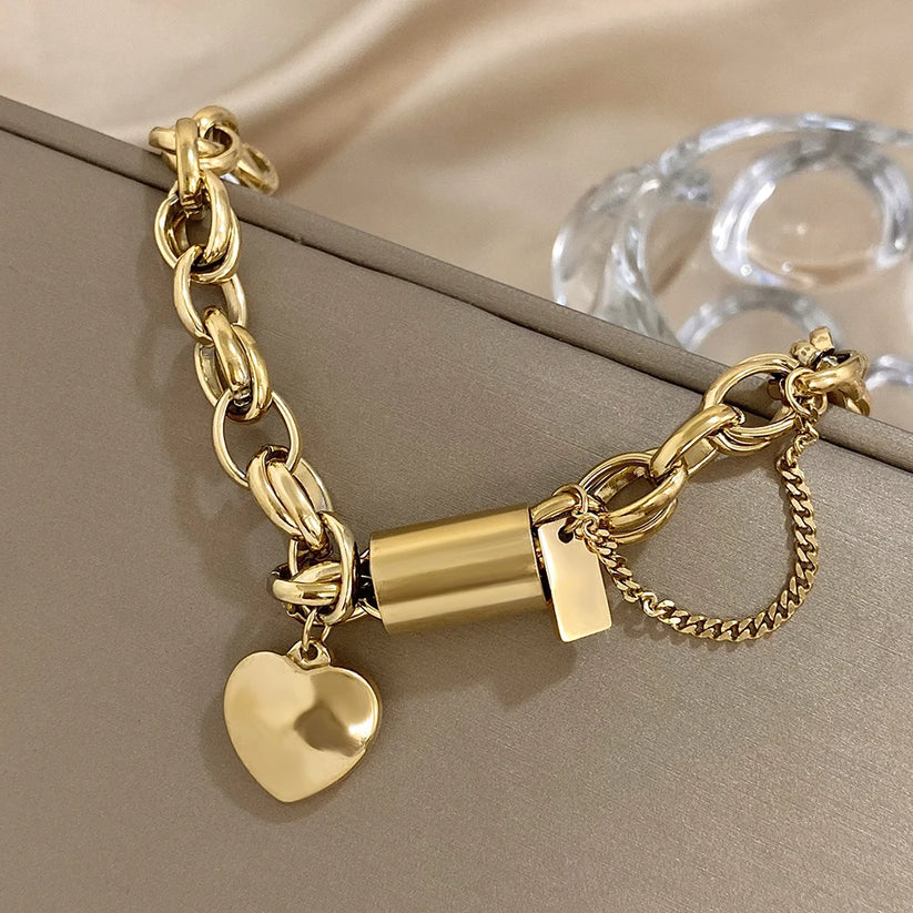 Heartened™ - Chunky Gold Bracelet