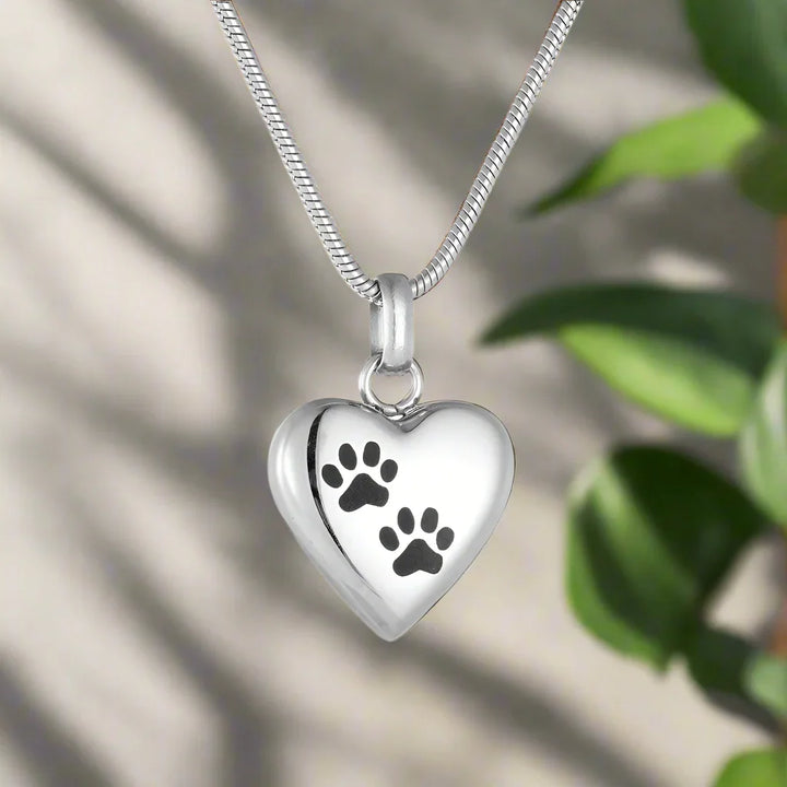 Pawprint Heart™ - Pet Memorial Urn Necklace