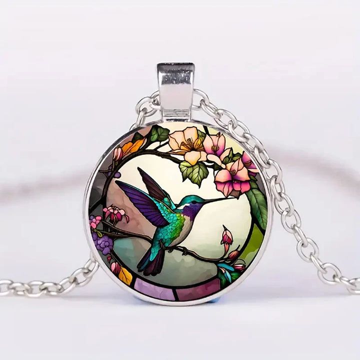 Hummingbird™ - Glass Dome Pendant Necklace