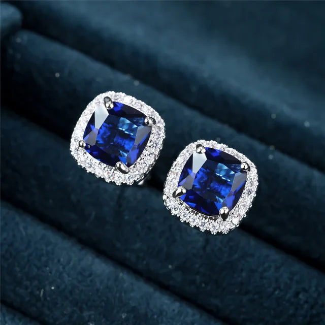 Saphir™ - Elegant Square Stud Earrings