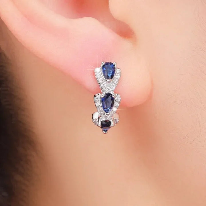 Sapphire Royale™ - Crest Earrings