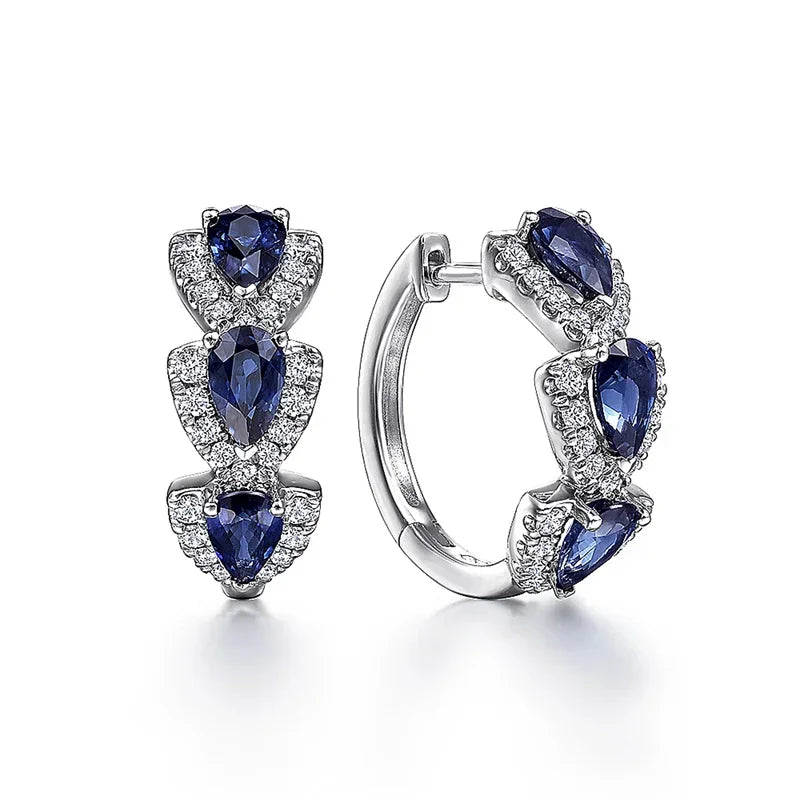 Sapphire Royale™ - Crest Earrings
