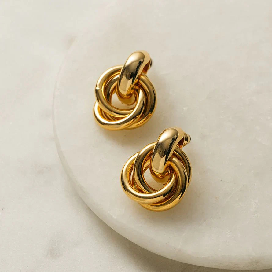 Aurora™ - Bold Interlocking Earrings in Gold