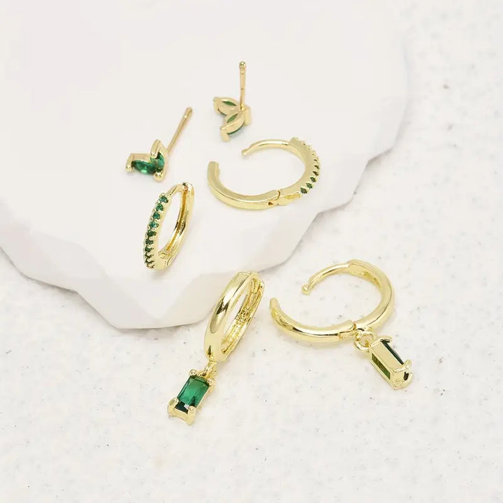 Fiorenza™ - Viridelle Gold Earrings Set