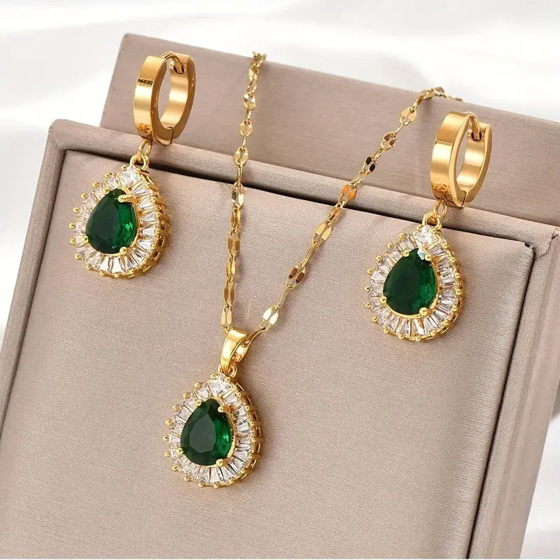 Rheya™ - Elegant Gold Jewelry Set