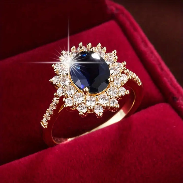 Vionne™ - Sapphire & Gold Elegance Ring