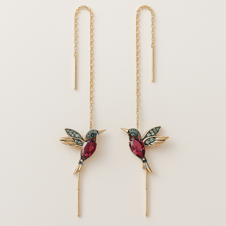 Hummingbird™ - Enamel and Zirconia Earrings