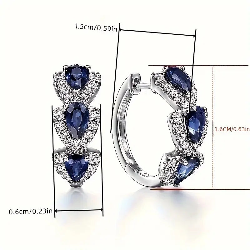 Sapphire Royale™ - Crest Earrings