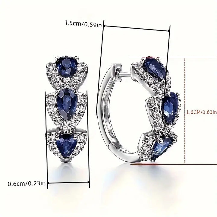 Sapphire Royale™ - Crest Earrings